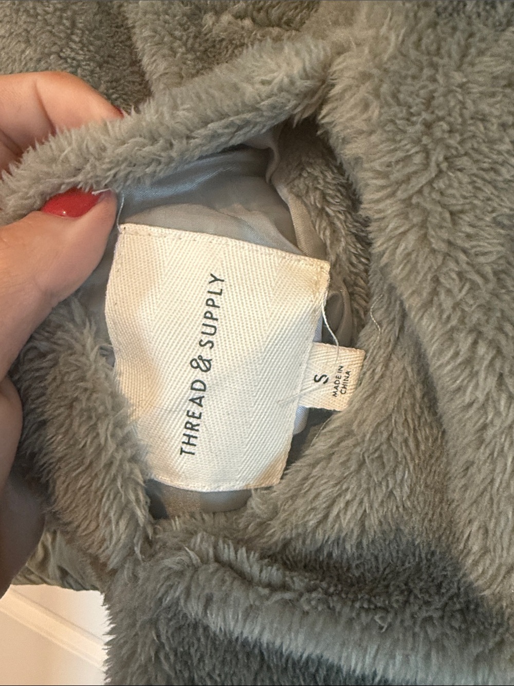 Thread & Supply Sage Green Reversible Puffer Jacket S NWOT - Picture 4 of 5